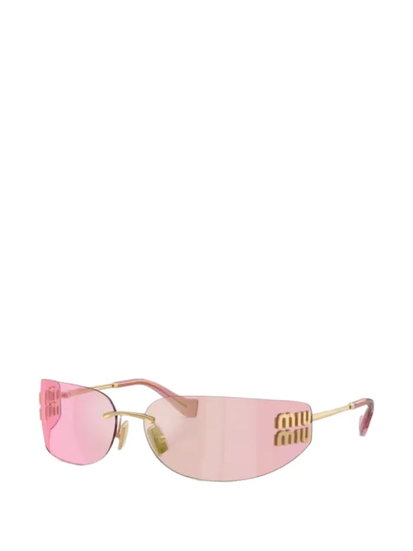 Miu Miu Eyewear ロゴ サングラス | ピンク | FARFETCH JP