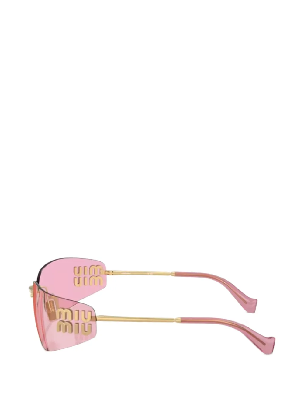 Miu Miu Eyewear ロゴ サングラス | ピンク | FARFETCH JP