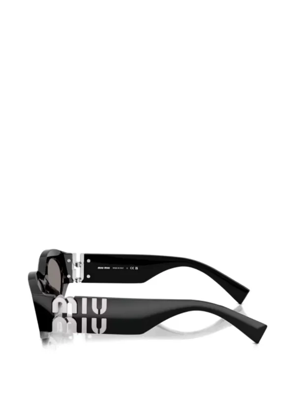 Miu Miu Eyewear オーバルフレーム サングラス | ブラック | FARFETCH JP