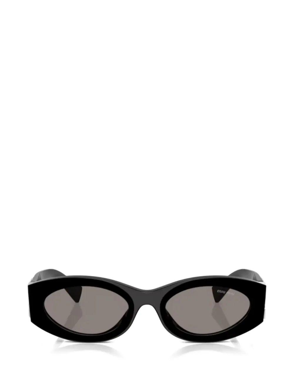 Miu Miu Eyewear logo oval-frame sunglasses - Nero