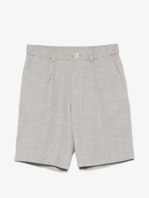 Brunello Cucinelli herringbone pleated shorts