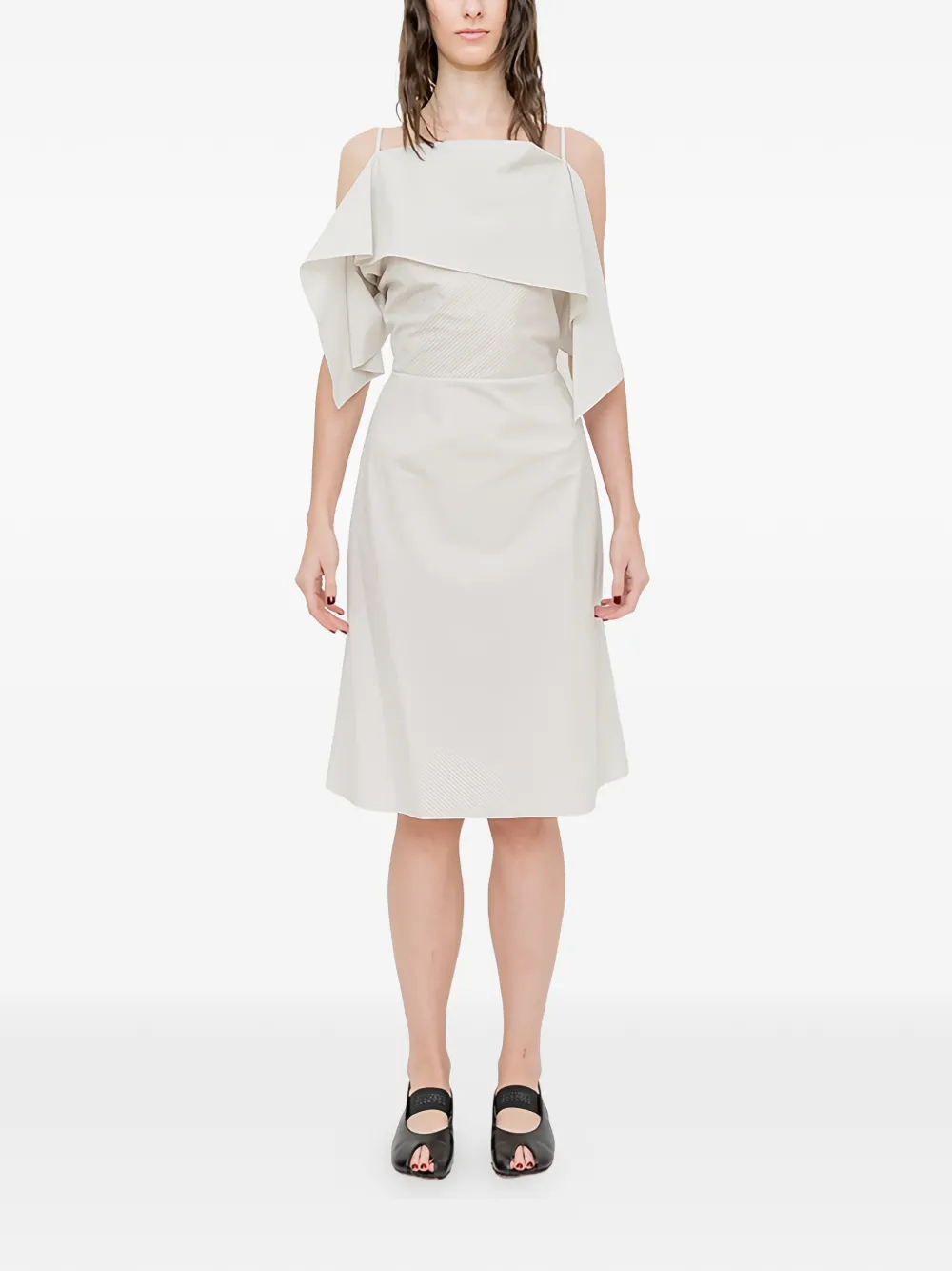 MM6 Maison Margiela open-shoulder mini dress - Toni neutri