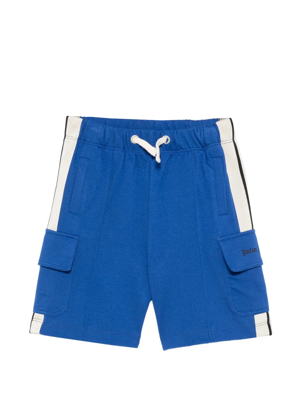 Palm Angels Kids side-stripe cargo shorts - Blu