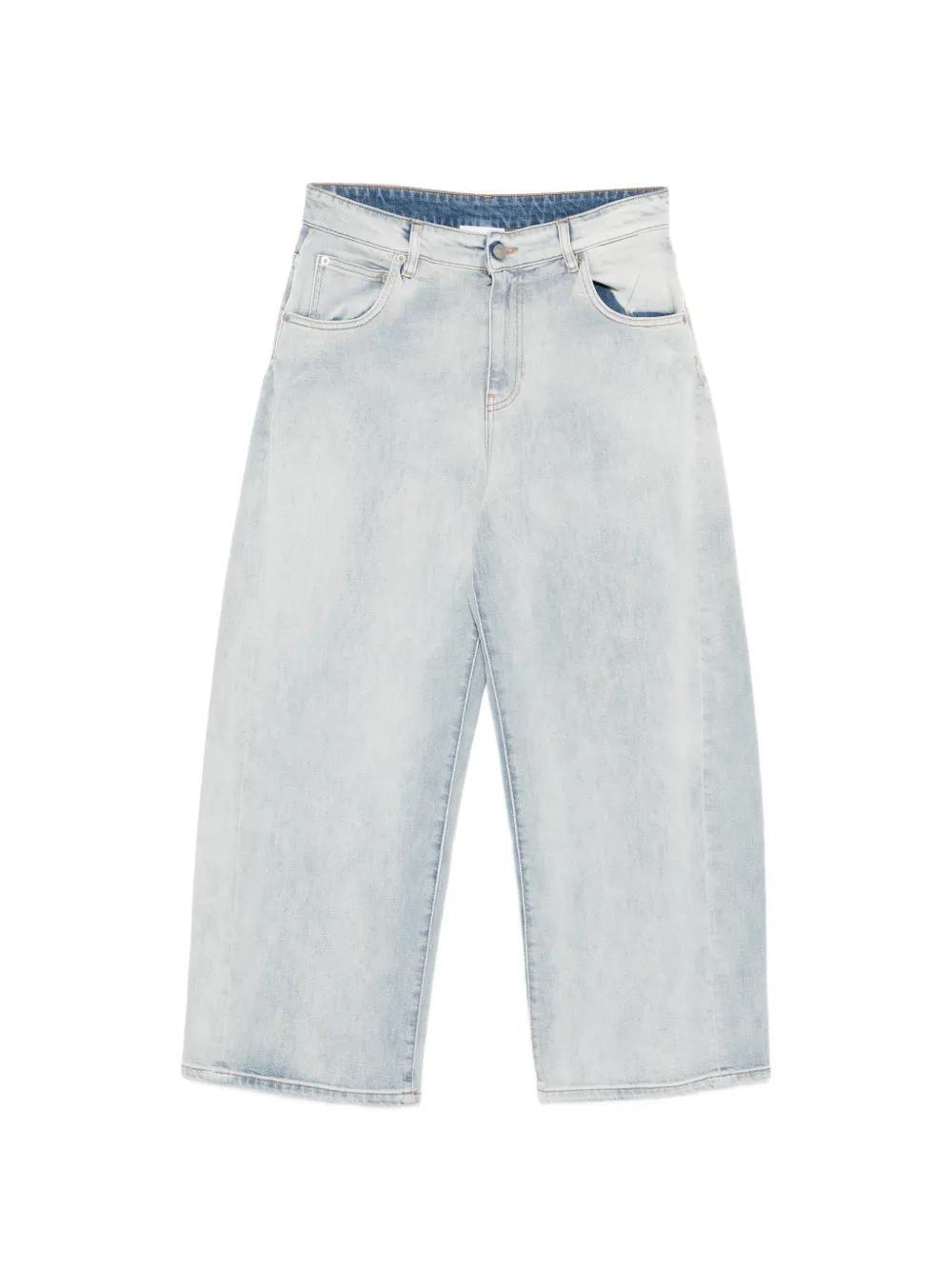 Erika Cavallini belt-loops jeans - Blu