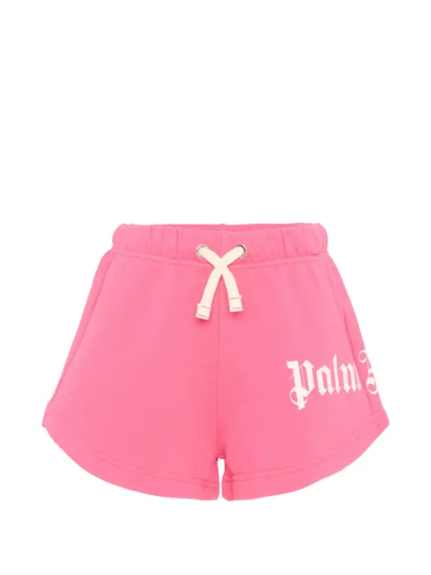 Palm Angels Kids bermudas con cordones en la pretina y logo estampado