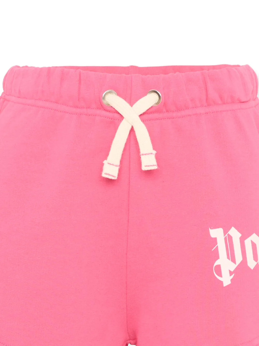  Palm Angels Kids Logo-print Drawstring Shorts - Pink 