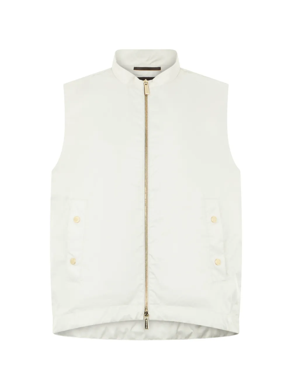 Moorer zipped sleeveless vest - Neutrals