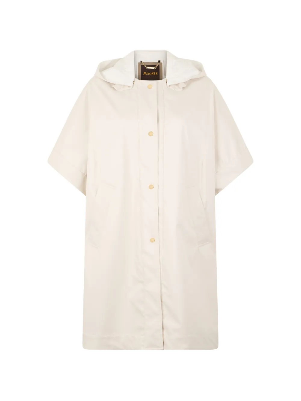 Moorer hooded button cape - Toni neutri