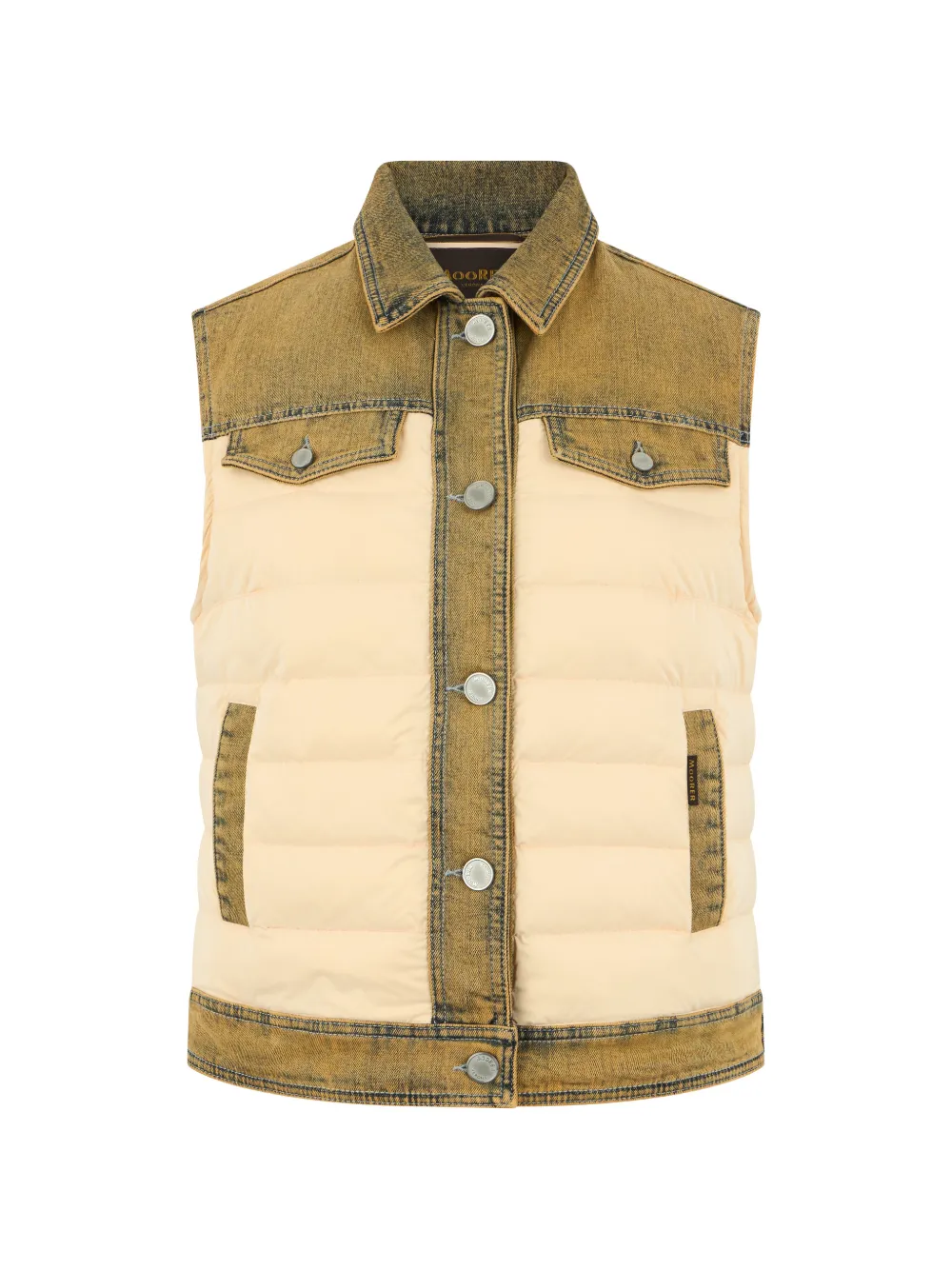 Moorer padded vest - Nude