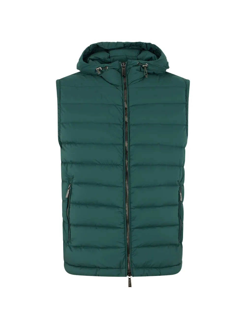 Moorer hooded zipped gilet - Green