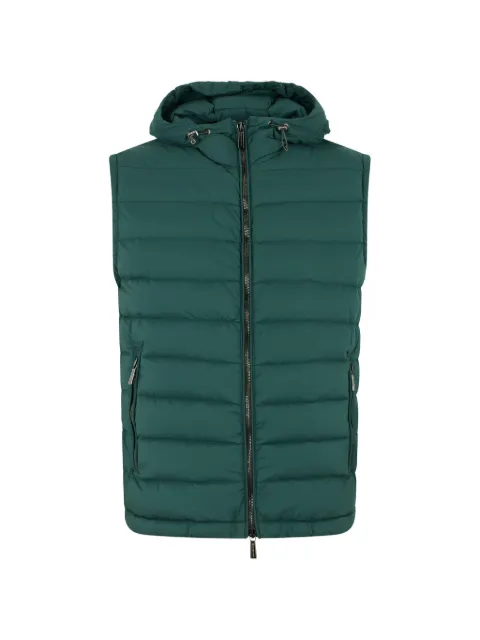 Moorer hooded zipped gilet