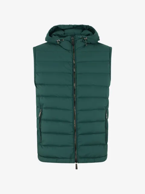 Moorer hooded zipped gilet