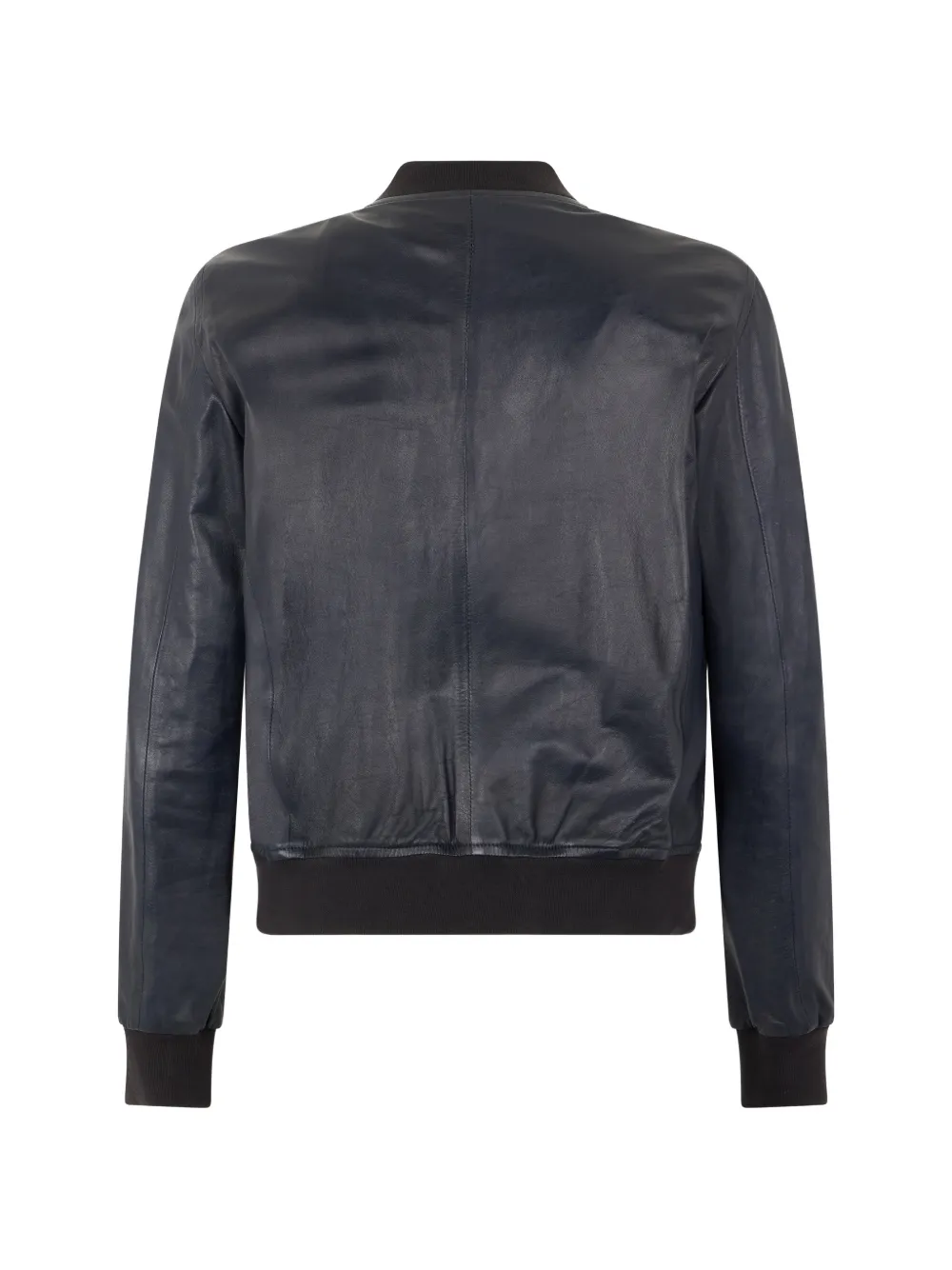  Moorer Leather Bomber Jacket - Blue 