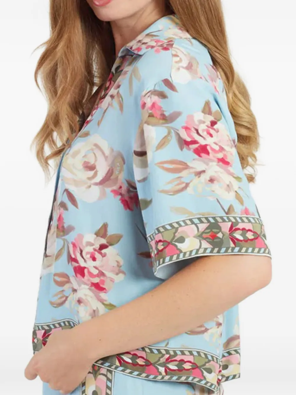  Derhy Camisa Angele Con Estampado Floral - Azul 