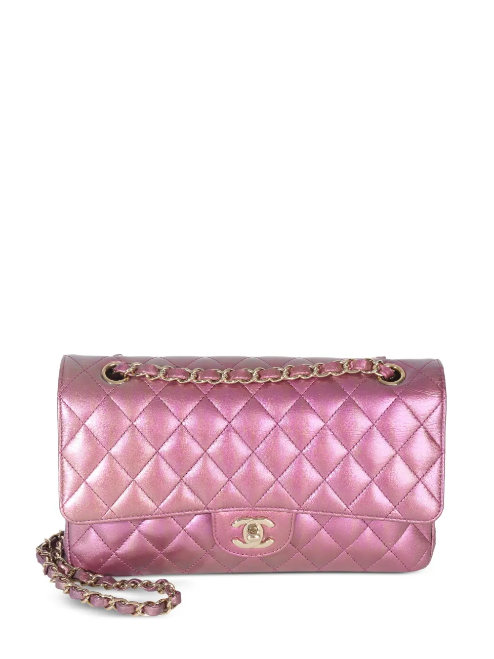 CHANEL Pre-Owned 2020 medium classic Doulble Flap quilted shoulder bag - Rosa