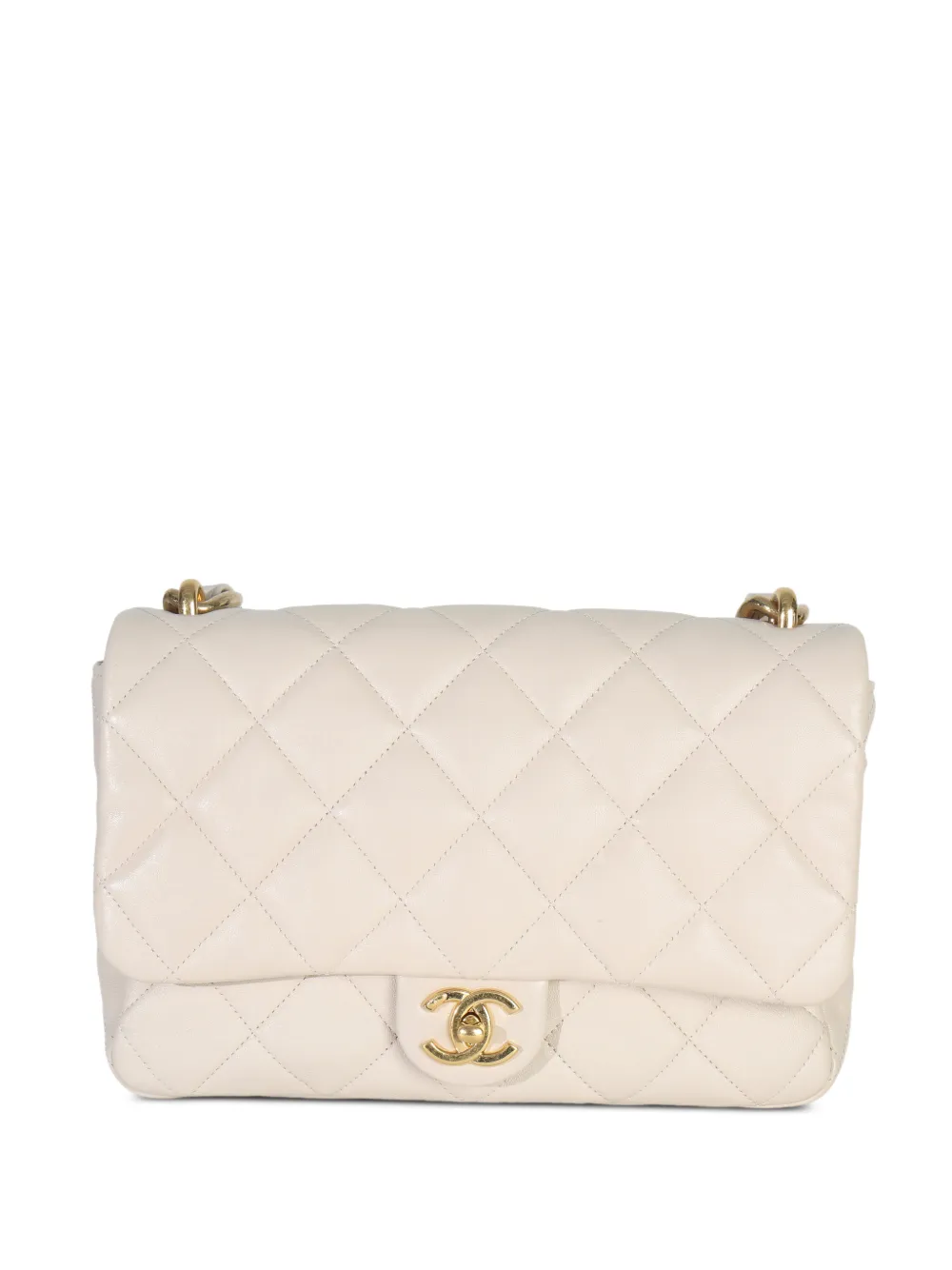 CHANEL Pre-Owned Borsa a spalla Funky Town Flap grande in pelle di agnello trapuntata 2021-2025 - Toni neutri