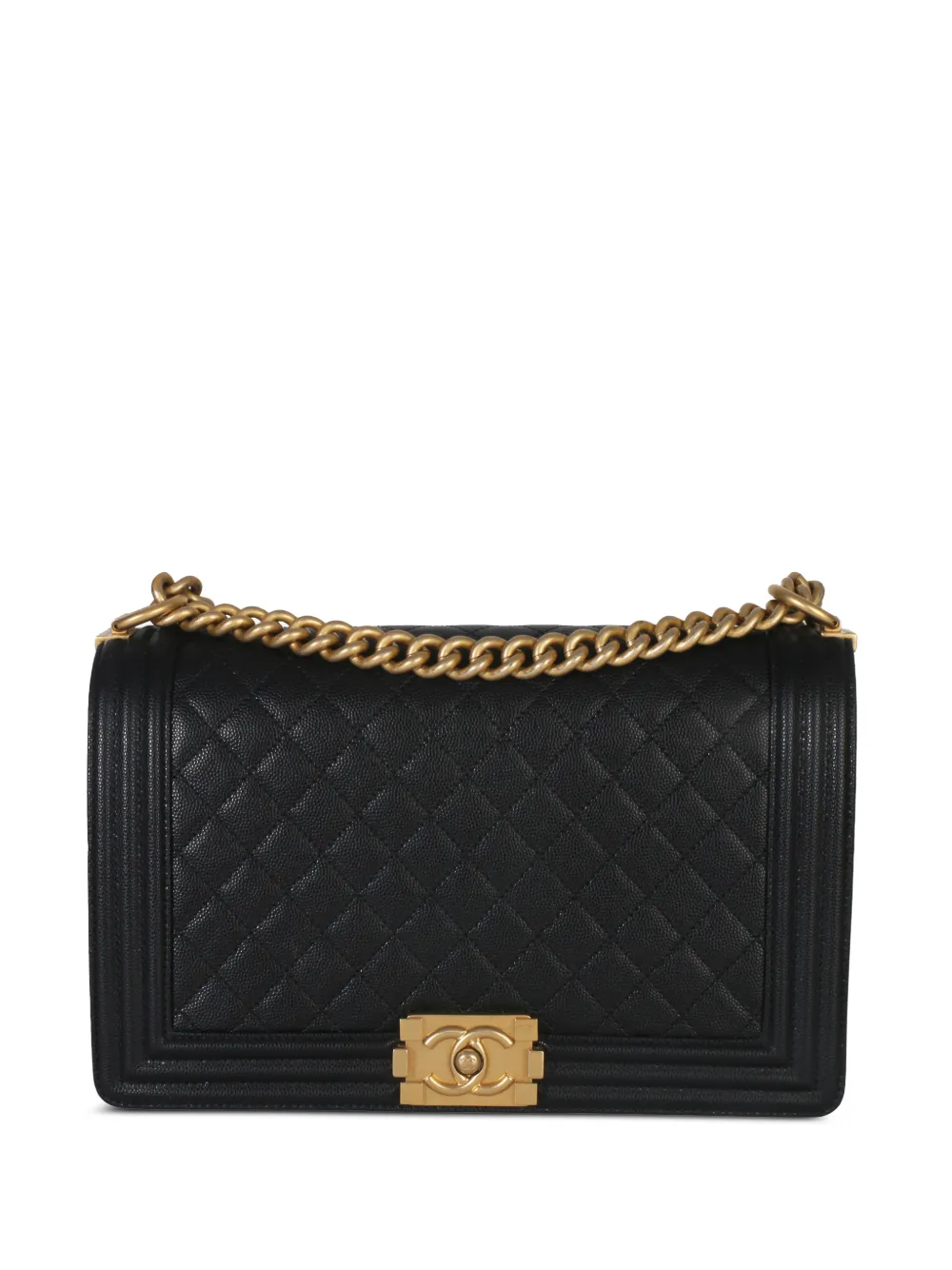 CHANEL Pre-Owned 2019 new medium Boy quilted chain shoulder bag - Nero