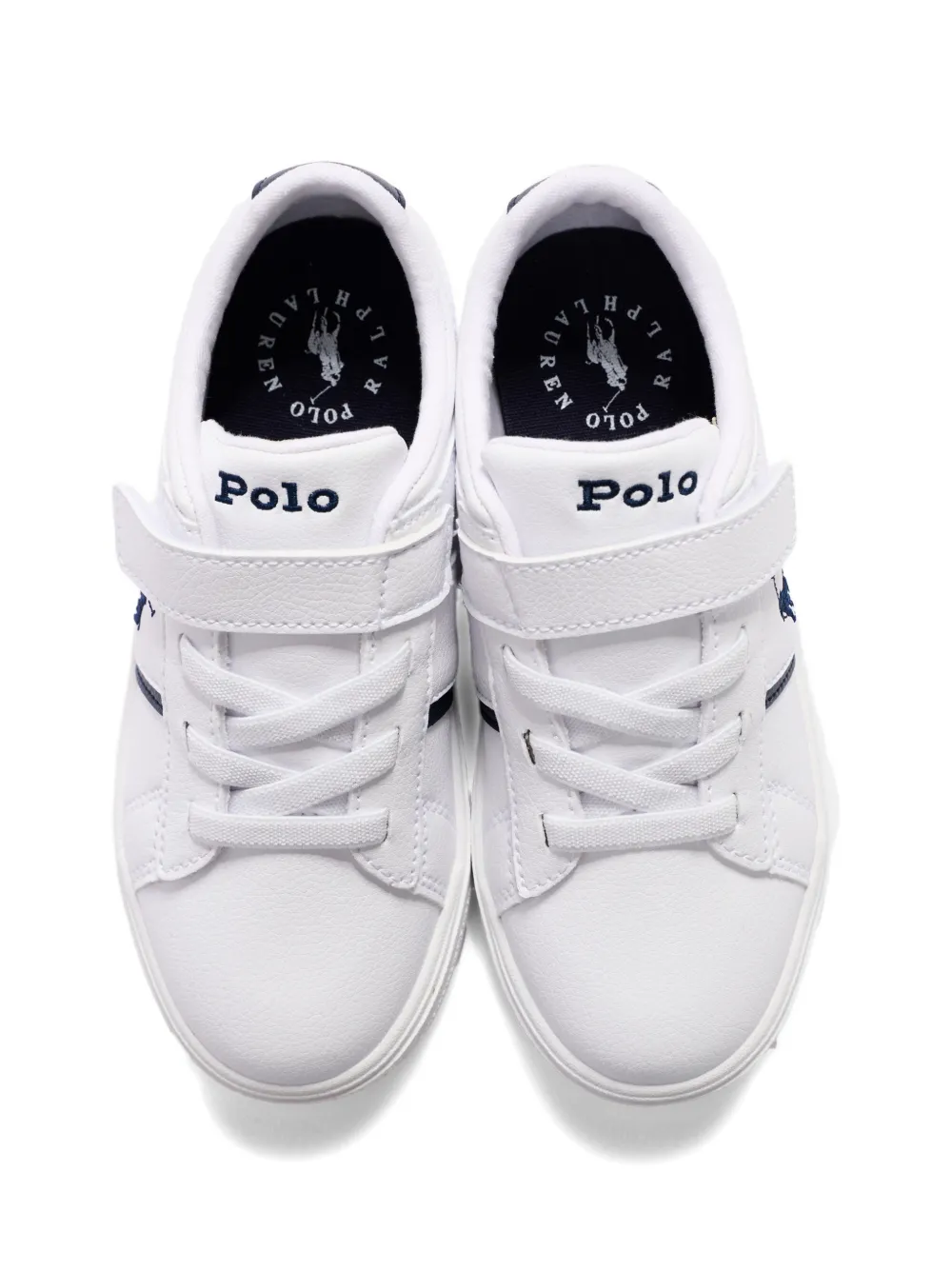 POLO RALPH LAUREN KIDS Sneakers met enkel bandje en logo Wit