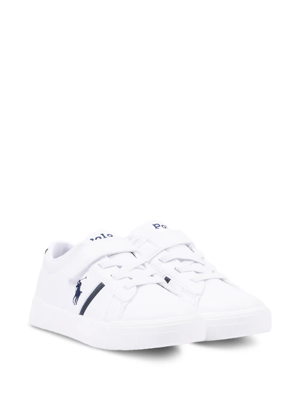 POLO RALPH LAUREN KIDS Sneakers met enkel bandje en logo Wit