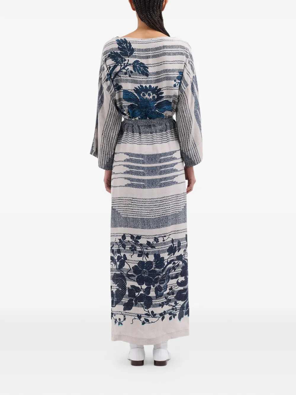  Pierre-louis Mascia Striped-pattern Maxi Dress - Neutrals 
