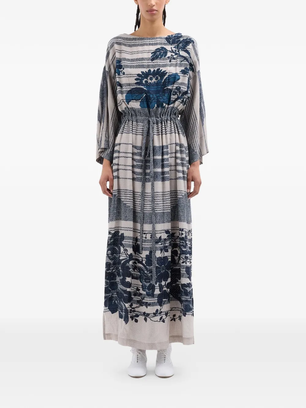  Pierre-louis Mascia Striped-pattern Maxi Dress - Neutrals 