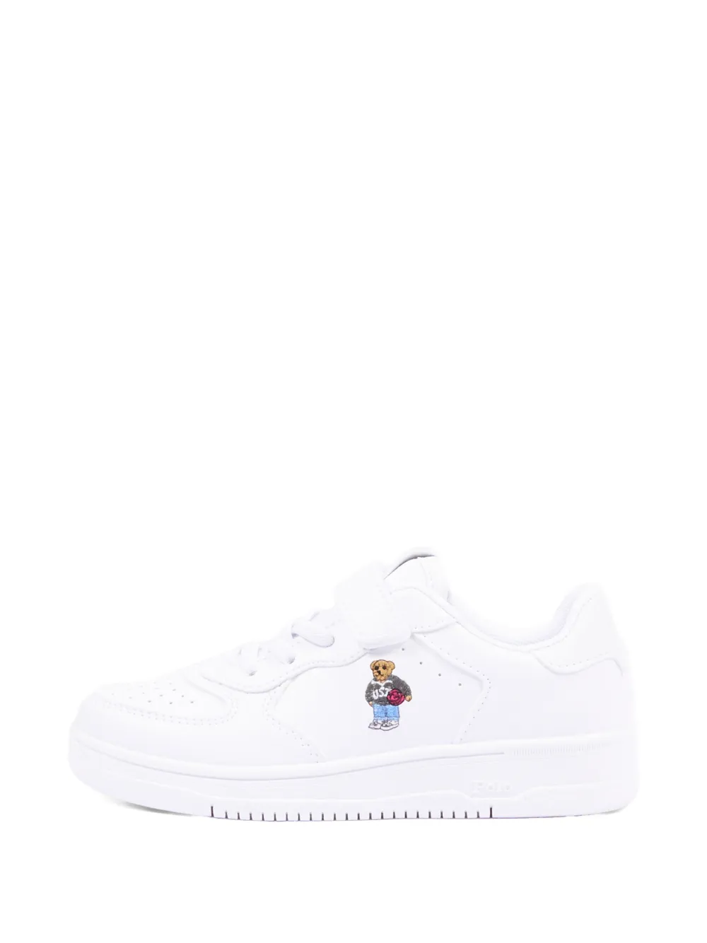 POLO RALPH LAUREN KIDS Sneakers met beerapplicatie Wit