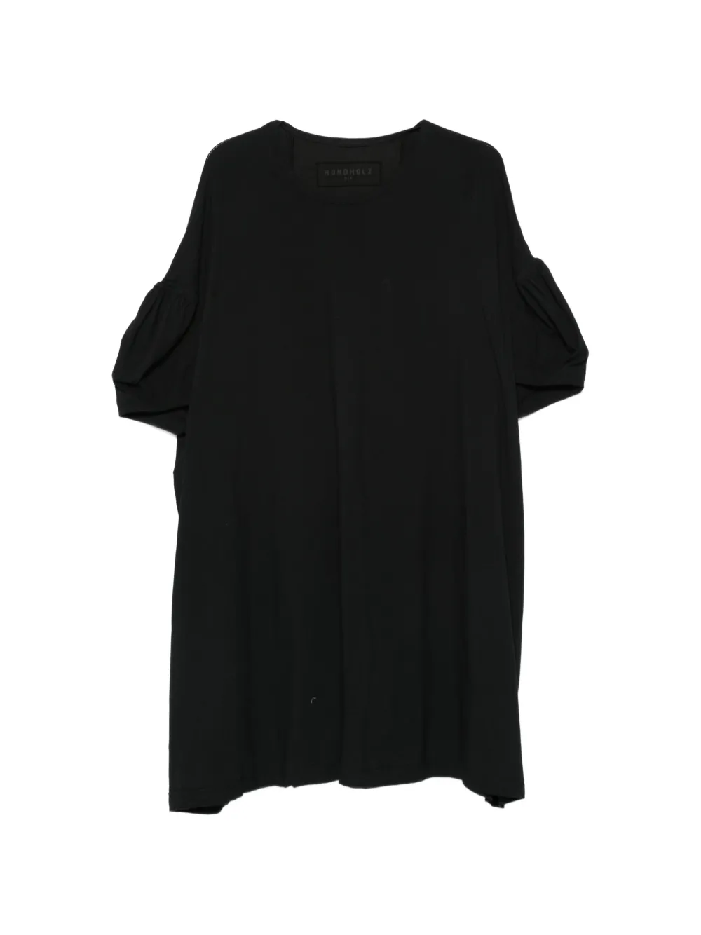 Rundholz panelled puff-sleeve tunic - Nero