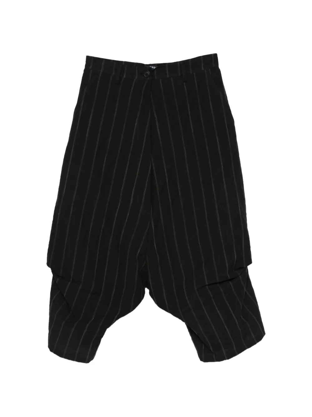 Rundholz striped cropped trousers - Nero