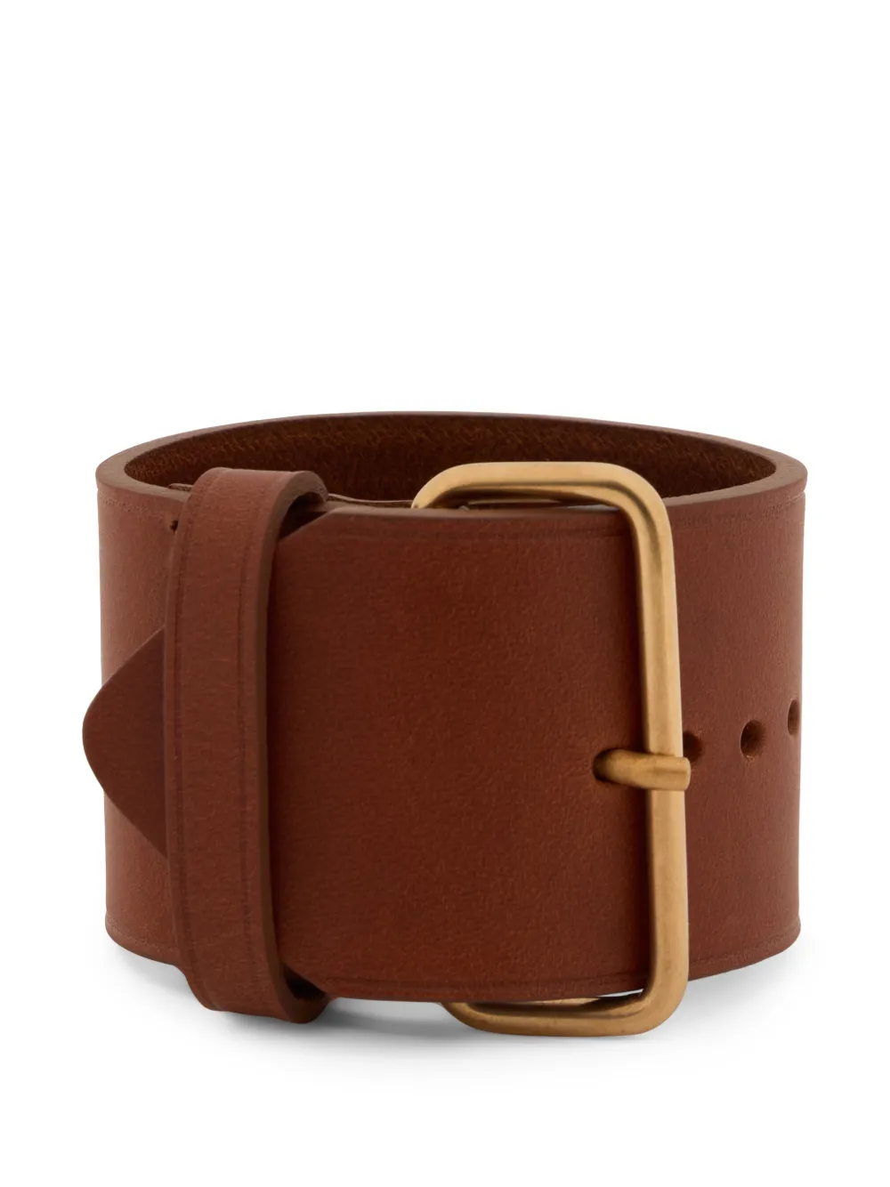 Fabiana Filippi buckle leather bracelet - Marrone