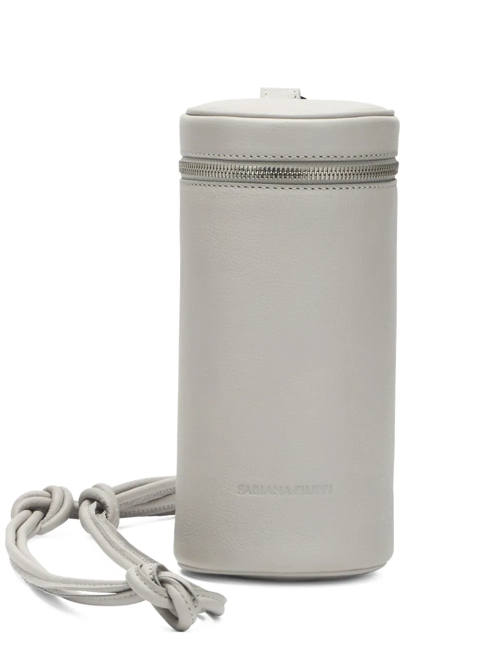 Fabiana Filippi zip-top leather bucket bag - Grau