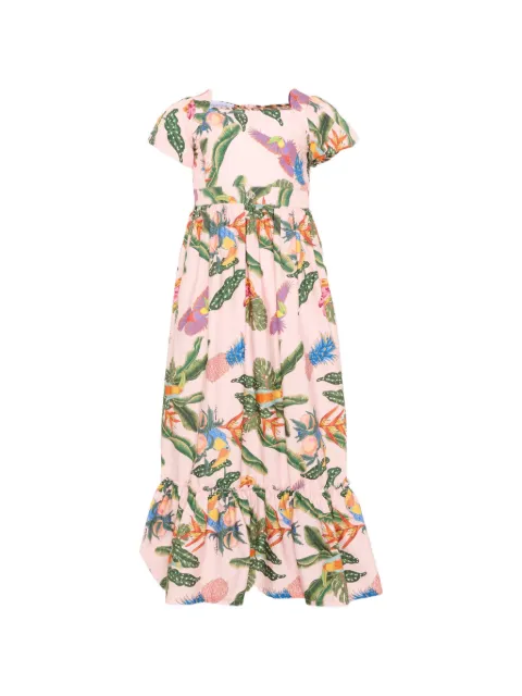 Roberto Cavalli Junior tropical-print dress