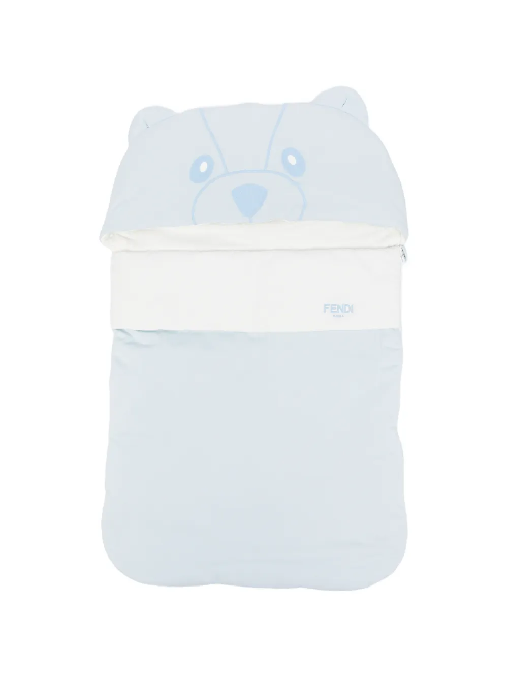Fendi Kids bear-motif sleeping bag - Blu