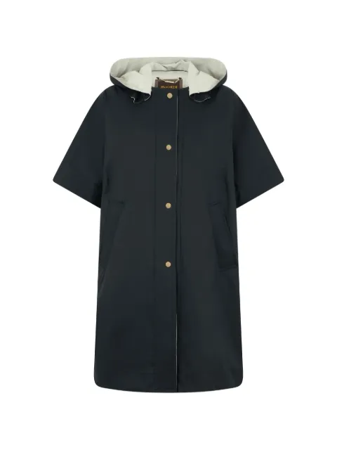 Moorer hooded short-sleeve coat