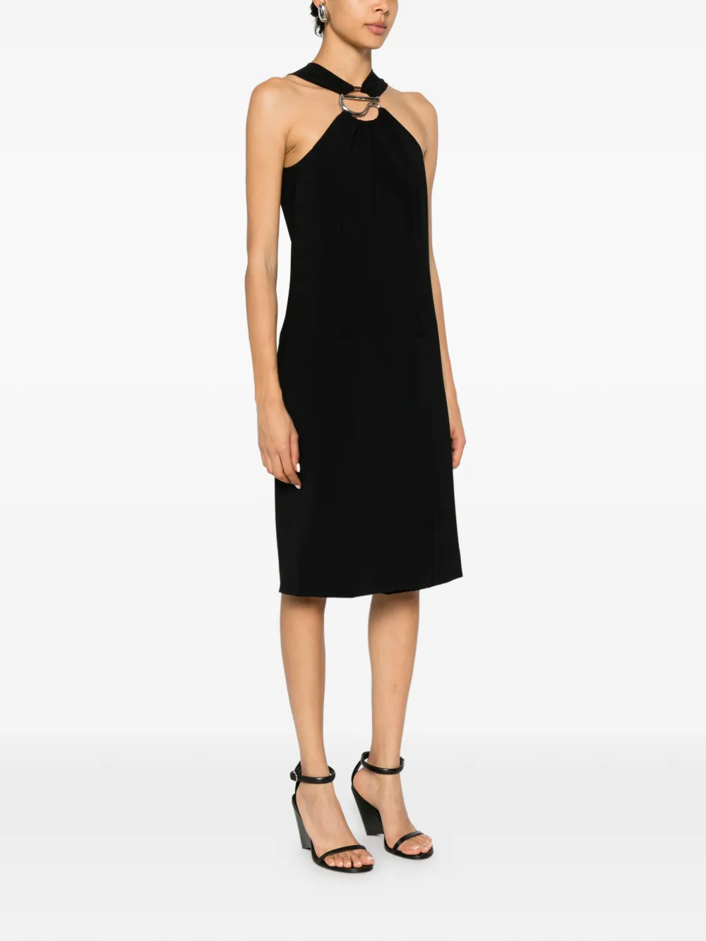 Coperni Midi-jurk met logoplakkaat Zwart