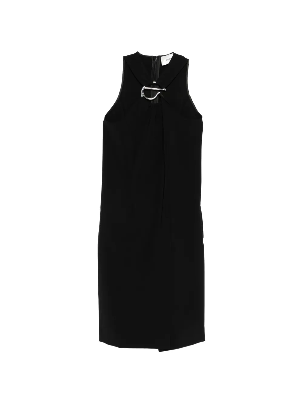 Coperni logo-plaque midi dress - Schwarz