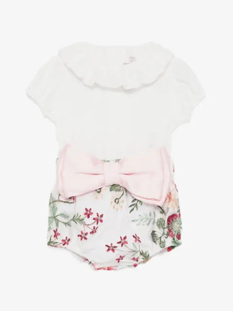 La Stupenderia ruffled floral-print bloomers and top set