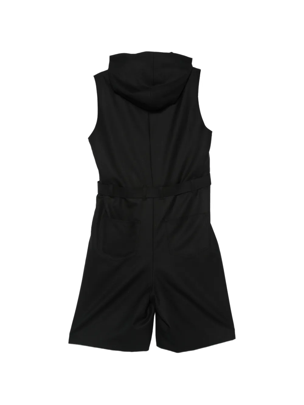 Noir Kei Ninomiya Playsuit met capuchon en ceintuur Zwart