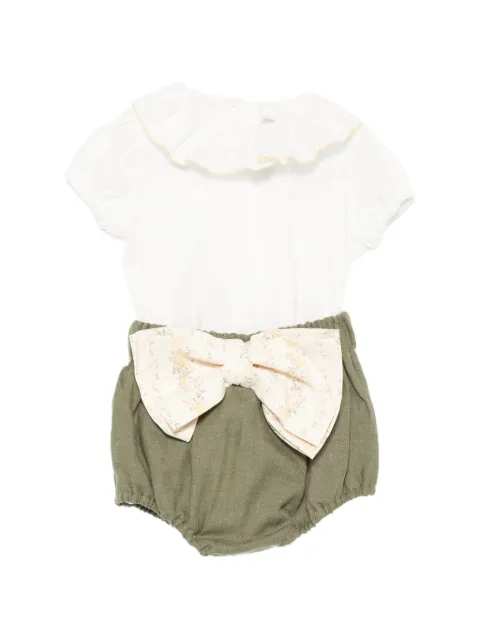 La Stupenderia bow-detail bloomers and top set