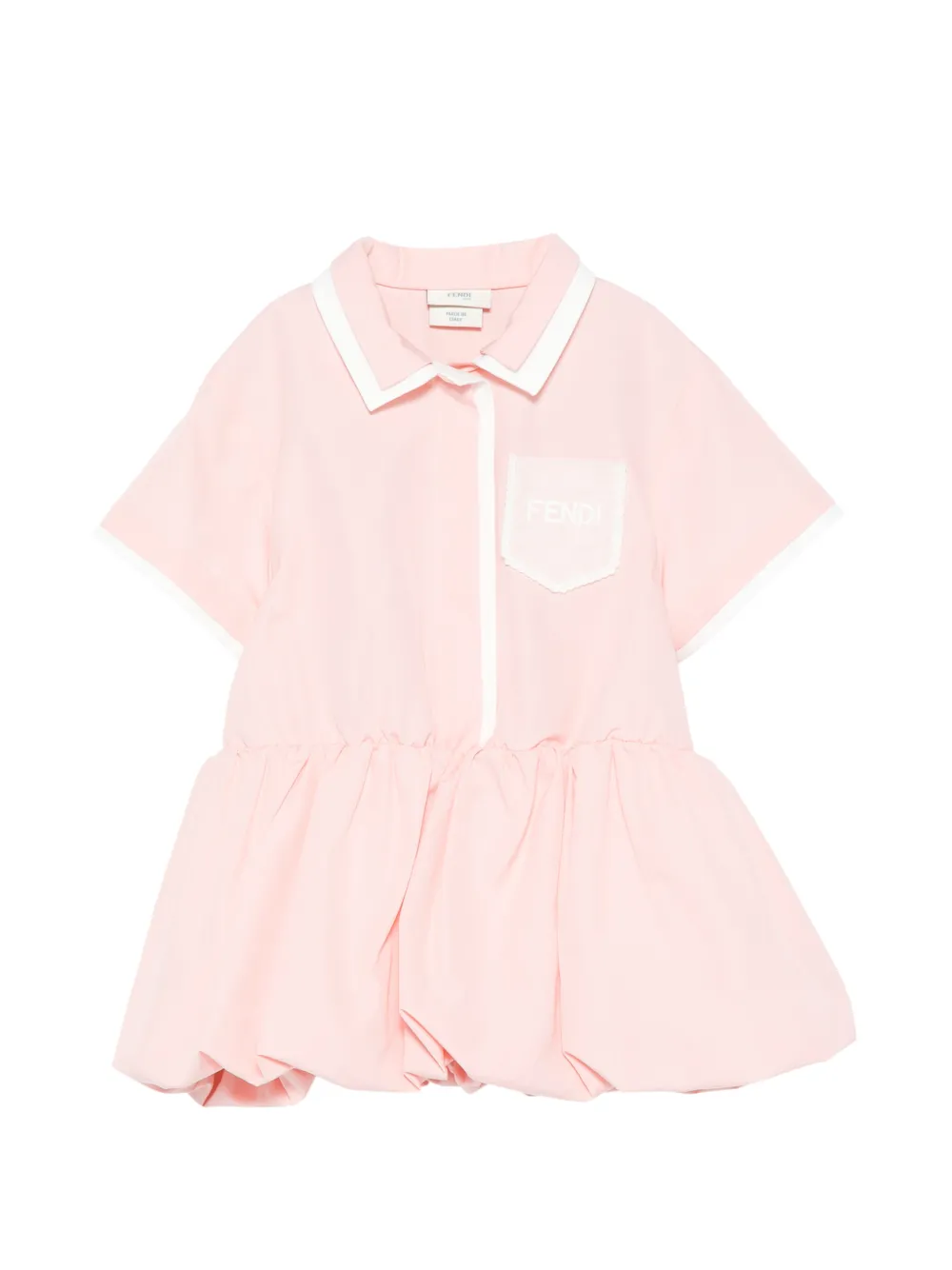 Fendi Kids contrasting-trim dress - Rosa