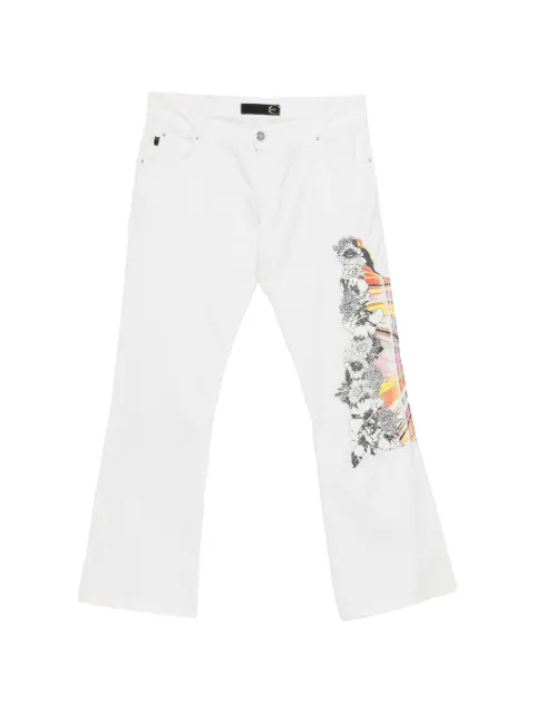 Roberto Cavalli Vintage pantalon à fleurs imprimées (années 2000)