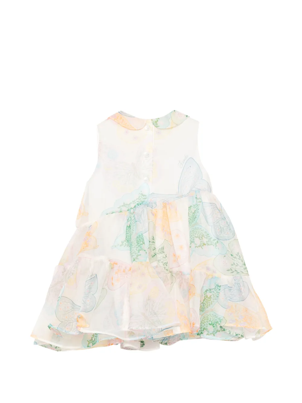 Fendi Kids Jurk met ruches Wit