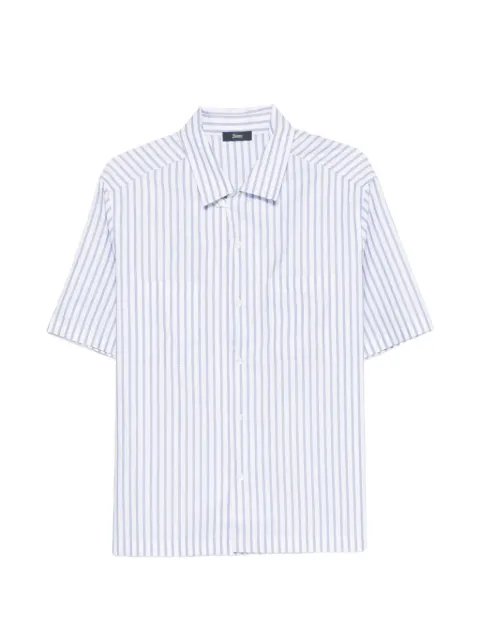 Herno vertical-stripe short-sleeve shirt