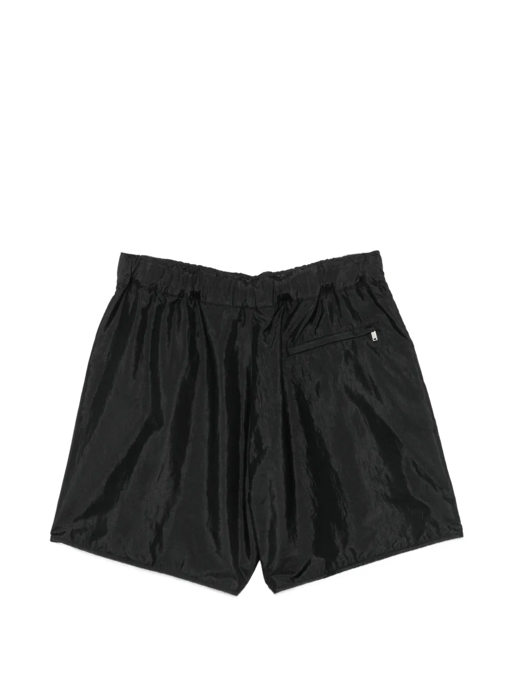 Jil Sander Gekreukte shorts Zwart