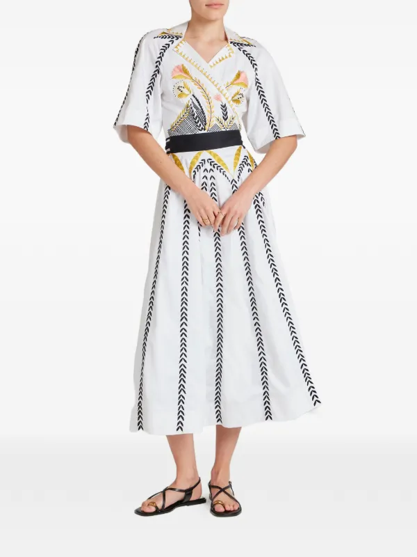 Temperley London - Juniper Wrap Dress - White - UK8
