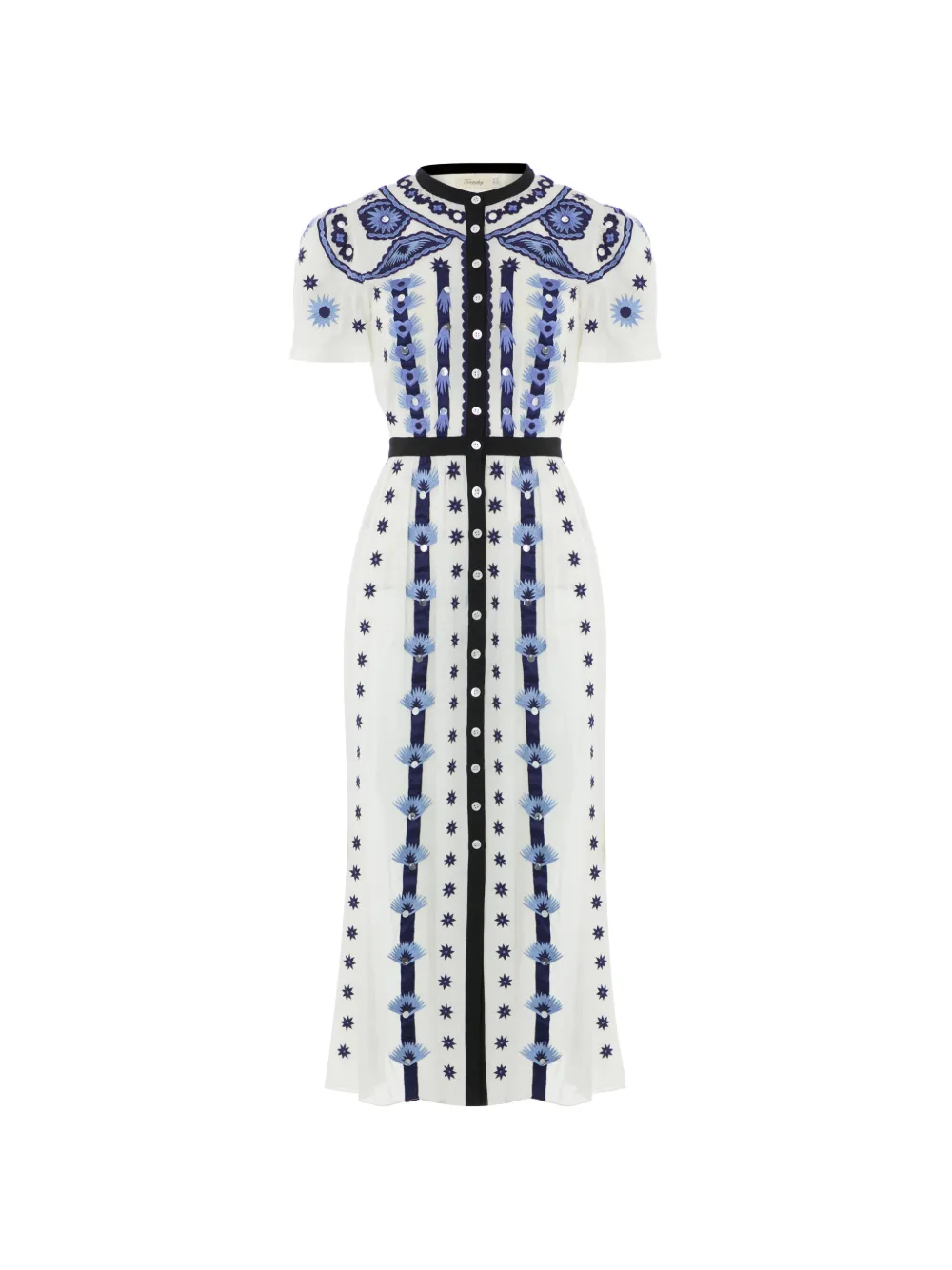 Temperley London Chemisier Luna con ricamo - Bianco
