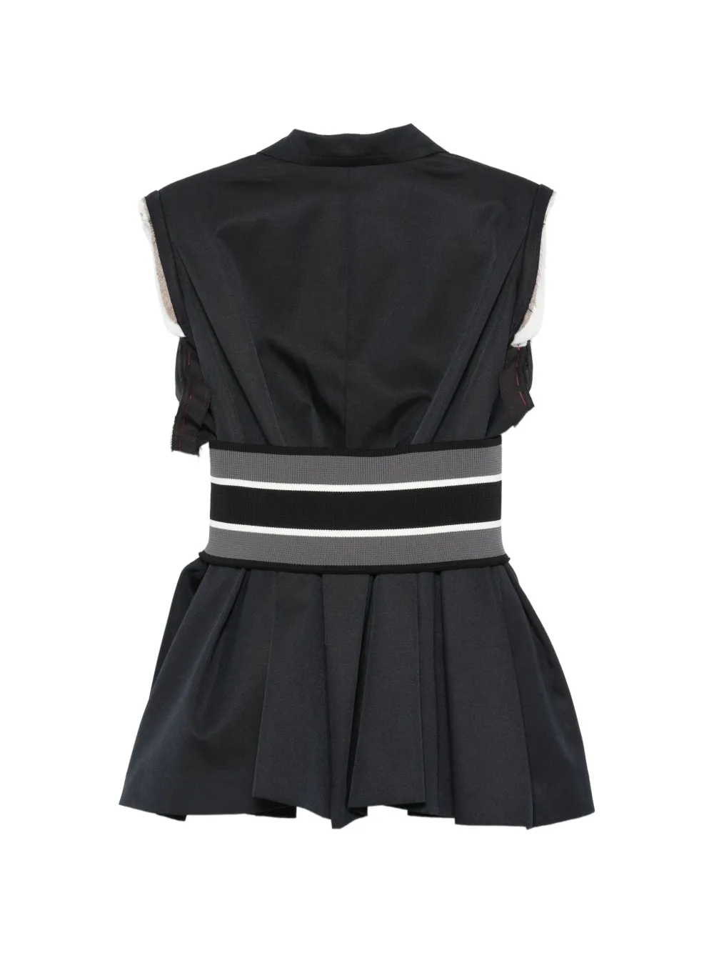 Kolor Gilet met gerafelde taille Blauw