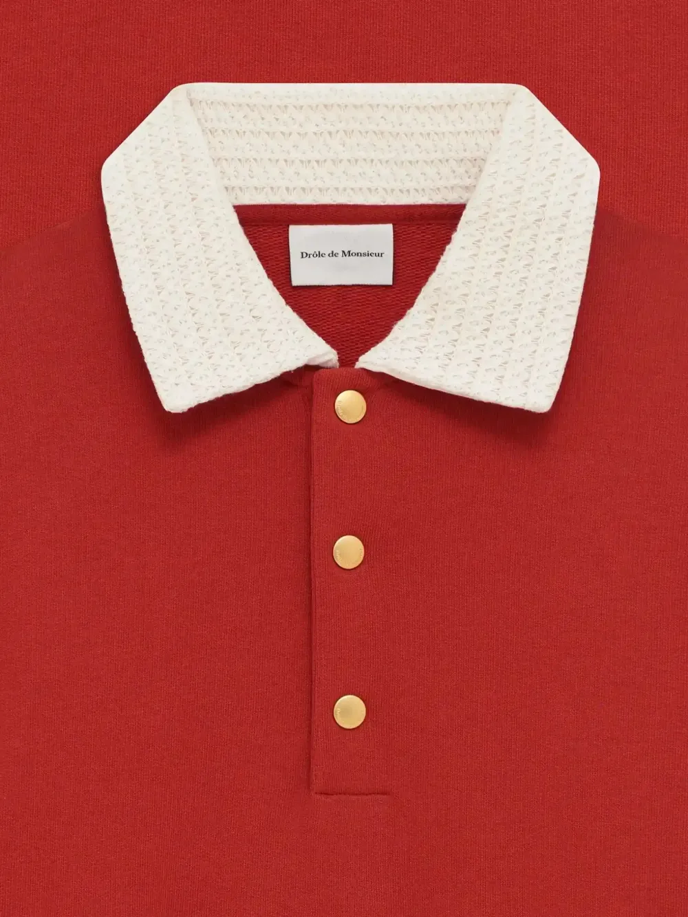 Drôle De Monsieur Poloshirt met kraag Rood