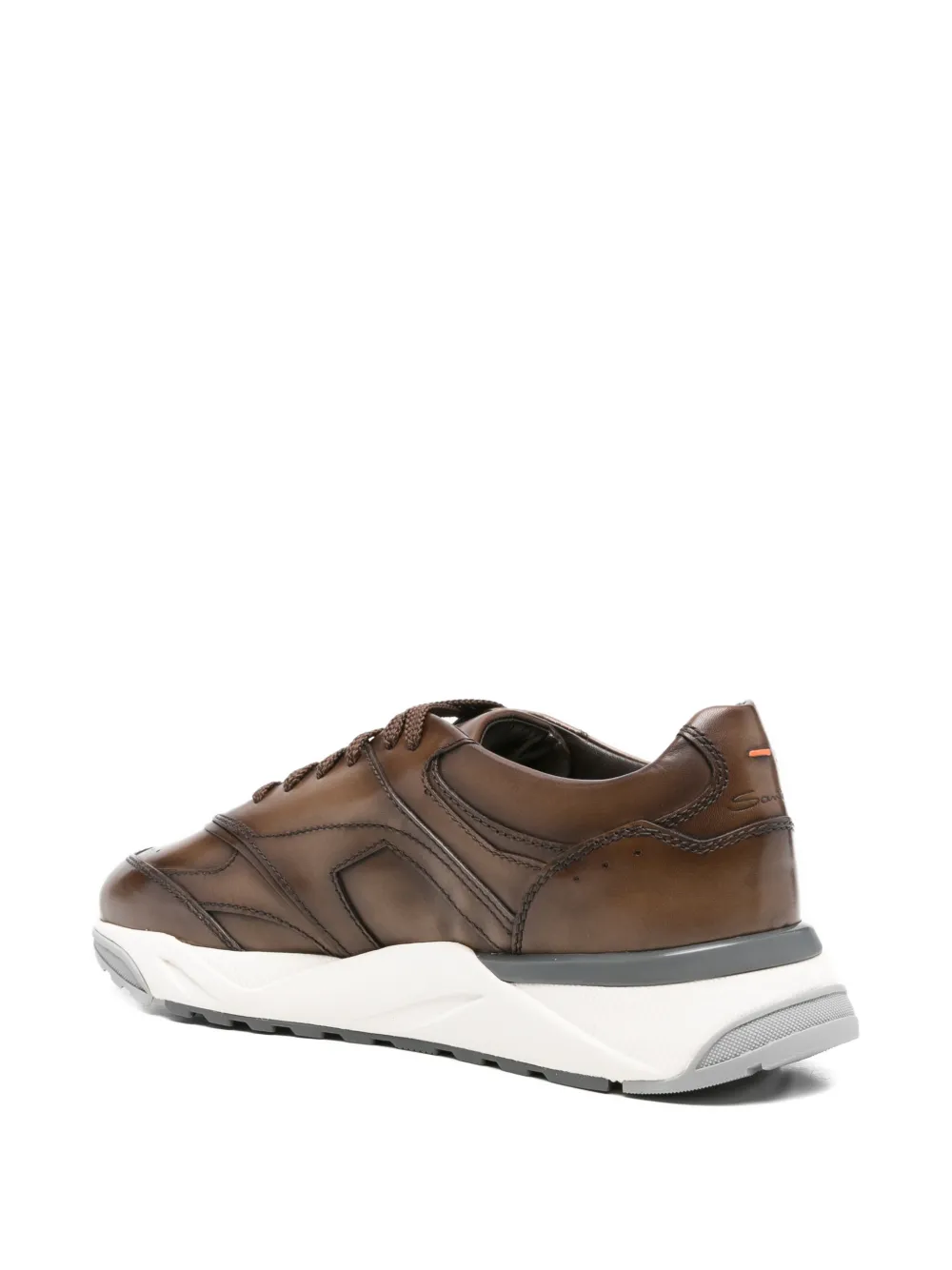 Santoni panelled leather sneakers Bruin
