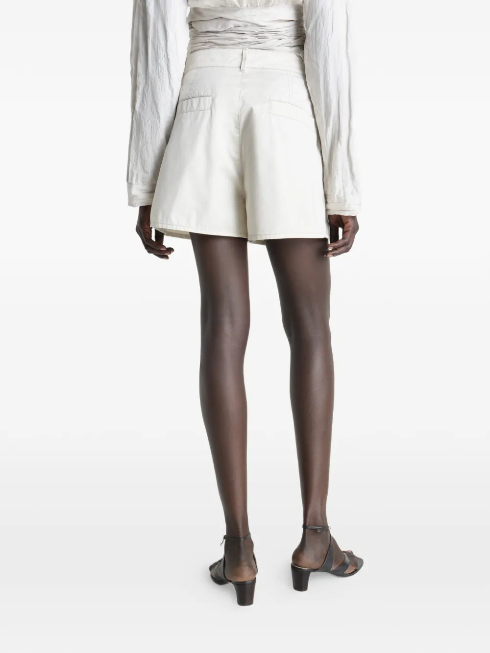 LEMAIRE Katoenen twill mini-shorts Beige