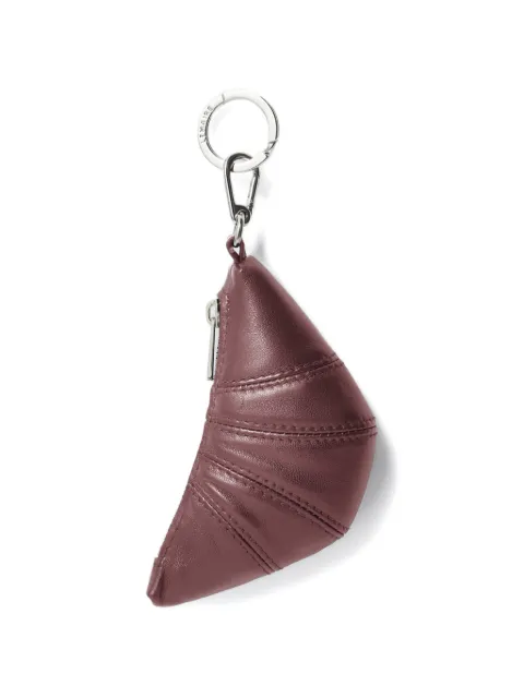 LEMAIRE mini croissant zipped leather keyring